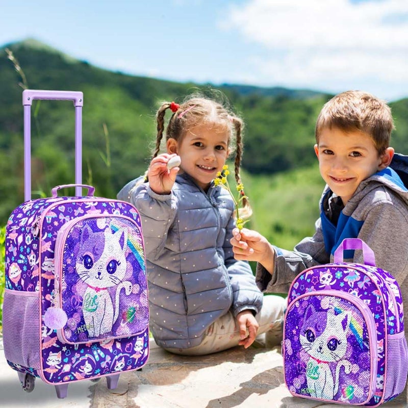 UFNDC Kids Luggage, Girls Suitcase Rolling with Wheels, Travel Carry on for Children Toddler Elementary - Image 5